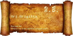 Uri Brigitta névjegykártya